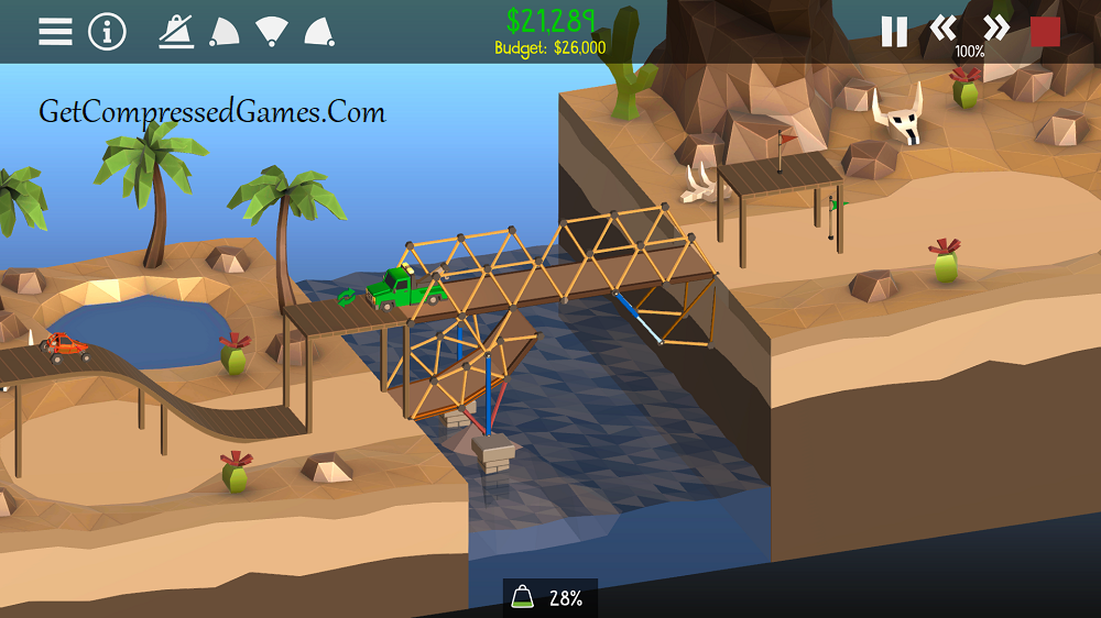 Poly Bridge 2 Gameplay